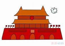 如何画天安门素描